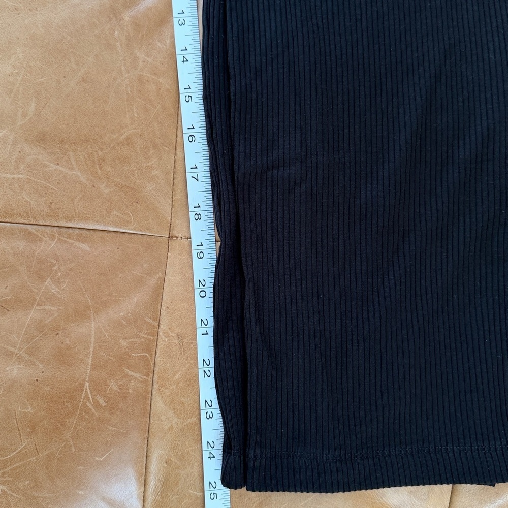 Reformation Whitney Pant Black Elastic Waist Straight-Leg Pants - Picture 9 of 10